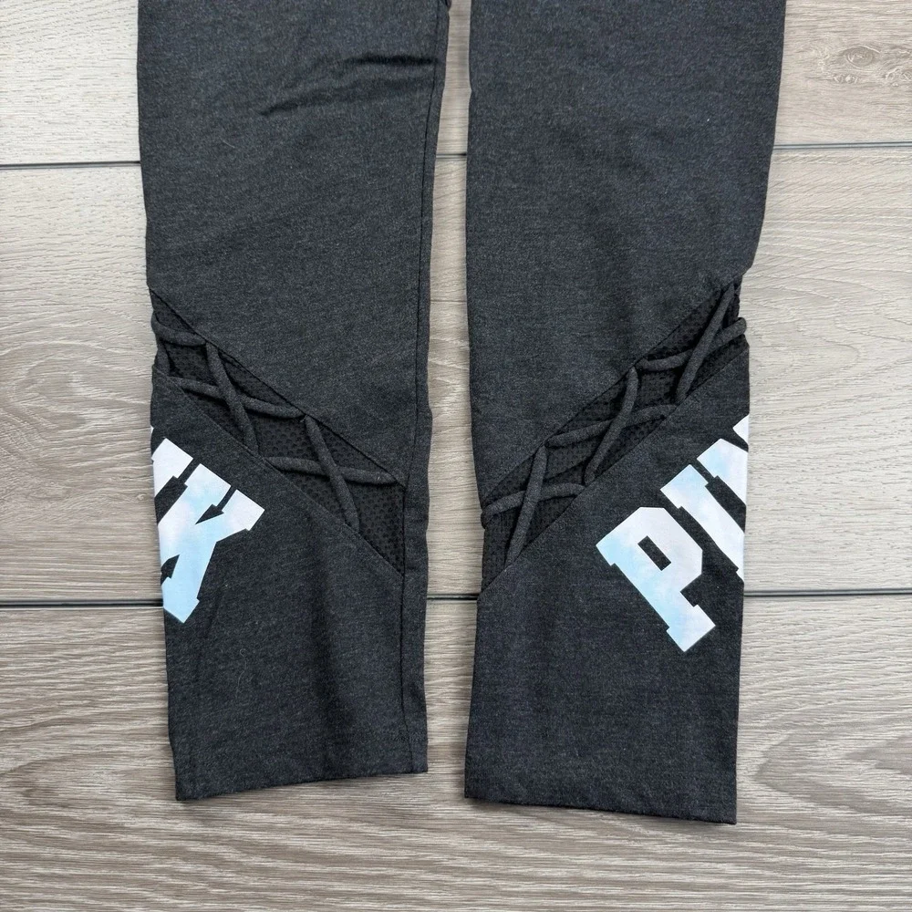 Victorias Secret Pink Women's Yoga Athletic Leggings Grey Size Large‎